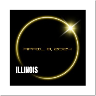 Totality 04 08 24 Total Solar Eclipse 2024 ILLINOIS Posters and Art